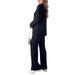 2025 European And American Cross-Border Autumn Winter New Women's Solid Color Zipper Knitted High Neck Ribbed Homewear_ecoleips.com