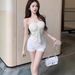 Summer New Style Pure And Sexy Solid Color Halter Neck Camisole Women, Slim Fit Hollow Lace Top For Hot Girls_ecoleips.com