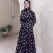 Women's Clothing Print Elegant Temperament Long Sleeved Long Skirt Loose And Comfortable Dress_ecoleips.com