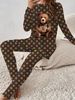 Women's Casual Home Wear Two Piece Set Long Sleeved Split Top And Yoga Pants With Butterfly And Floral Print_ecoleips.com