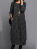 Women's Clothing Women's Casual Long Sleeve Dress With Pocket Personalized Print Crew Neck Spring Fashion For Formal & Casual For Women_ecoleips.com