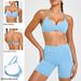 ONERA Women's Fitted Back Yoga Bra Sports Bra Quick Drying Running Vest Detachable Fitness Cross Border_ecoleips.com