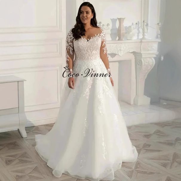 Lightweight Long Sleeved Wedding Dress Open Back Slim Fit Train Perfect for Weddings Travel Photography And Slimming Effect New 2025 Style_ecoleips.com