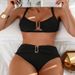 New U Neck Sling Split Swimsuit Female High End Beach Hot Spring Bikini Swimsuit_ecoleips.com