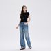 2026 New Spring/Summer Lyocell High-End Women's Jeans, Non-Stretch, Loose Fit, High Waist, Cropped Straight Wide-Leg_ecoleips.com