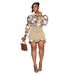 TS1208 Cross-Border Supply New European And American Women's Fashion Ruffled Floral Mesh Patchwork Bodycon Skirt_ecoleips.com