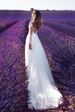 Women's Clothing Long Sleeve Perspective Lace Wedding Dress Bridesmaid Dress Split Long Dress_ecoleips.com
