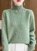 K Women's Half-turtleneck Sweater; New Style With Raglan Sleeves; Loose Innerwear Pullover; Long Sleeves. No Necklace And Bag._ecoleips.com
