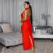 K New Sexy Dress With Hanging Neck And Big Flower Evening Dress For Women_ecoleips.com