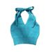 Sweet Spicy Girl Dopamine Knitted Halter Neck Camisole Women's High-End Summer Outerwear Short Backless Sleeveless Top_ecoleips.com