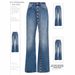 Women's Retro Washed High Street Denim Jeans Single-Breasted Straight Leg Wide Leg Pants Casual Fashion Office Lady Style_ecoleips.com