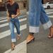 New Elastic Straight Jeans Women's Quality Retro Curling High Waist Trousers_ecoleips.com