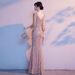 Women's Evening Dress, New Model, Sequined, Elegant, Light Luxury, Niche High-end Fishtail Dress For Toasts,_ecoleips.com