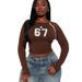 Women's Clothing Fashion Sports Elastic Retro Simple Printed Long Sleeved Tops For Women_ecoleips.com