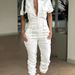 Women's Casual Jumpsuit Multi Pocket Design Cropped Style Jogger Autumn Polyester Regular Thickness American Fashion_ecoleips.com