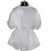 Women's Clothing Bubble Short Sleeved Shirt Temperament Design V Neck Waist Shirt_ecoleips.com
