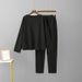 Women's European American Style Off-Shoulder Knitwear Set Loose Fit Sweater And Pants Ensemble_ecoleips.com