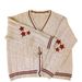 A Solid-Color Long-Sleeved Cardigan For Women's Elegant Commuting, A Batwing Knitted Beige Single-Breasted Sweater Coat_ecoleips.com