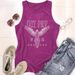 and . Bestseller Eagle Print Round Neck Top T-Shirt Spring Summer Casual Sleeveless Foreign Trade Vest_ecoleips.com