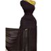 Women's Clothing Spring New Solid Color Sleeveless Oblique Collar Pleated Slim Fit Slit Long Dress_ecoleips.com