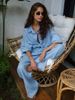 Women's Clothing Long Sleeved Casual Suit Autumn New Loose Casual Cotton Shirt Trousers Suit_ecoleips.com