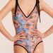European And American Style One Piece Swimsuit for Women Double Sided Tight Fitting Slimming Retro Style Tie up Print Export Design 2025_ecoleips.com