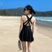 Women's Swimsuit Halter Neck Bikini New Sexy And Fashionable Black Swimsuit SlimmingOne-piece Swimsuit_ecoleips.com