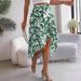 Women's Clothing Spring And Summer Flower Ruffled Mid Length Irregular Skirt_ecoleips.com