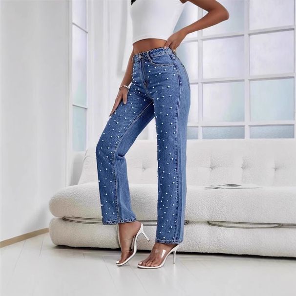 Y2K Women's Cross Waist Baggy Straight Leg Jeans Frayed Hem Denim Pants Retro Style Fashionable Casual Trousers_ecoleips.com