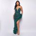 Women's Clothing Long Style High End Tube Top Backless Sequin Dress Feather Stitching Dress_ecoleips.com