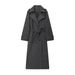 New European And American Style Simple Classic Lapel Double-breasted Woolen Coat_ecoleips.com