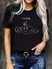 Eurean And American Cross-border Foreign Trade Clothing, Fun Pattern Round-neck Printed Women's Short-sleeve T-shirt_ecoleips.com