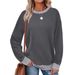 Women's Autumn-Winter Striped Long-Sleeved Blouse With Loose Round Neckline And Contrasting Colors_ecoleips.com