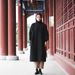 girl Vintage Women's Clothing Sand Washed Linen Long Cotton Coat With Side Buttons_ecoleips.com