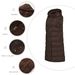 Women's Long Sleeveless Hooded Vest With Zip Front, Quilted Padded Jacket For Winter, Casual Outerwear In Solid Colors_ecoleips.com