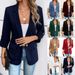 Women's Clothing Fashion Solid Color All match Long Sleeve Suit Jacket Women's Clothing_ecoleips.com
