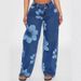 Women's High-Waisted Retro Print Straight Leg Jeans Loose Fit Casual Cotton Denim For Summer Spring/Autumn_ecoleips.com