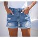 Women's Clothing Jeans High Waist Comfortable Slim Fit Fashionable Straight Casual Denim Shorts_ecoleips.com