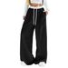 Women's High Waist Loose Casual Trousers 2025 Cross Border European Style Autumn Winter Clothing with Pockets Street Print Hot Girl Fashion_ecoleips.com