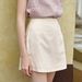 Linen Cotton Shorts For Women - Side Slit Layered Skort, Straight Leg Pull-On Pants With Unique Two-In-One Design_ecoleips.com