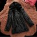 Women's Clothing Luxury Faux Fur Coat Women's Hooded Mid-Length Winter Jacket Elegant Mink-Like Outerwear_ecoleips.com