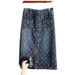 Women's Clothing Love jacquard fashionable denim skirt for women spring and summer new casual versatile design slit hip skirt_ecoleips.com