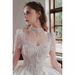 French Satin plus Size Wedding Dress for Petite Brides with Long Train High-End Heavy Duty New 2025 Style D106_ecoleips.com