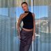 Women's Clothing Sexy Hot Girl Oblique Shoulder Pleated Drawstring Waist Slim Vest_ecoleips.com