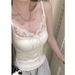 Summer Pure Desire Lace Camisole Chest Pads For Women, Spring Inner Outer Wear, Slimming And Stylish With Adjustable_ecoleips.com