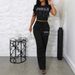Women's Clothing Spring And Summer Women's Fashion Elegant Round Neck Short Tops And Trousers Casual Suits_ecoleips.com