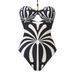 Women's European American Style Printed One Piece Swimsuit Wrap Dress High End Beach Set Popular Two Piece Cross Border_ecoleips.com