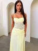 Mozision Halterneck Mesh Backless Sexy Maxi Dress Women Elegant Off-shoulder Sleeveless Bodycon Ruched Club Party Long Dress_ecoleips.com