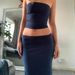 Women's New Sexy Elastic Strapless T-Shirt Long Dress Set_ecoleips.com