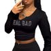 Women's Clothing Autumn New Navel Baring Round Neck Long Sleeved Short Style_ecoleips.com